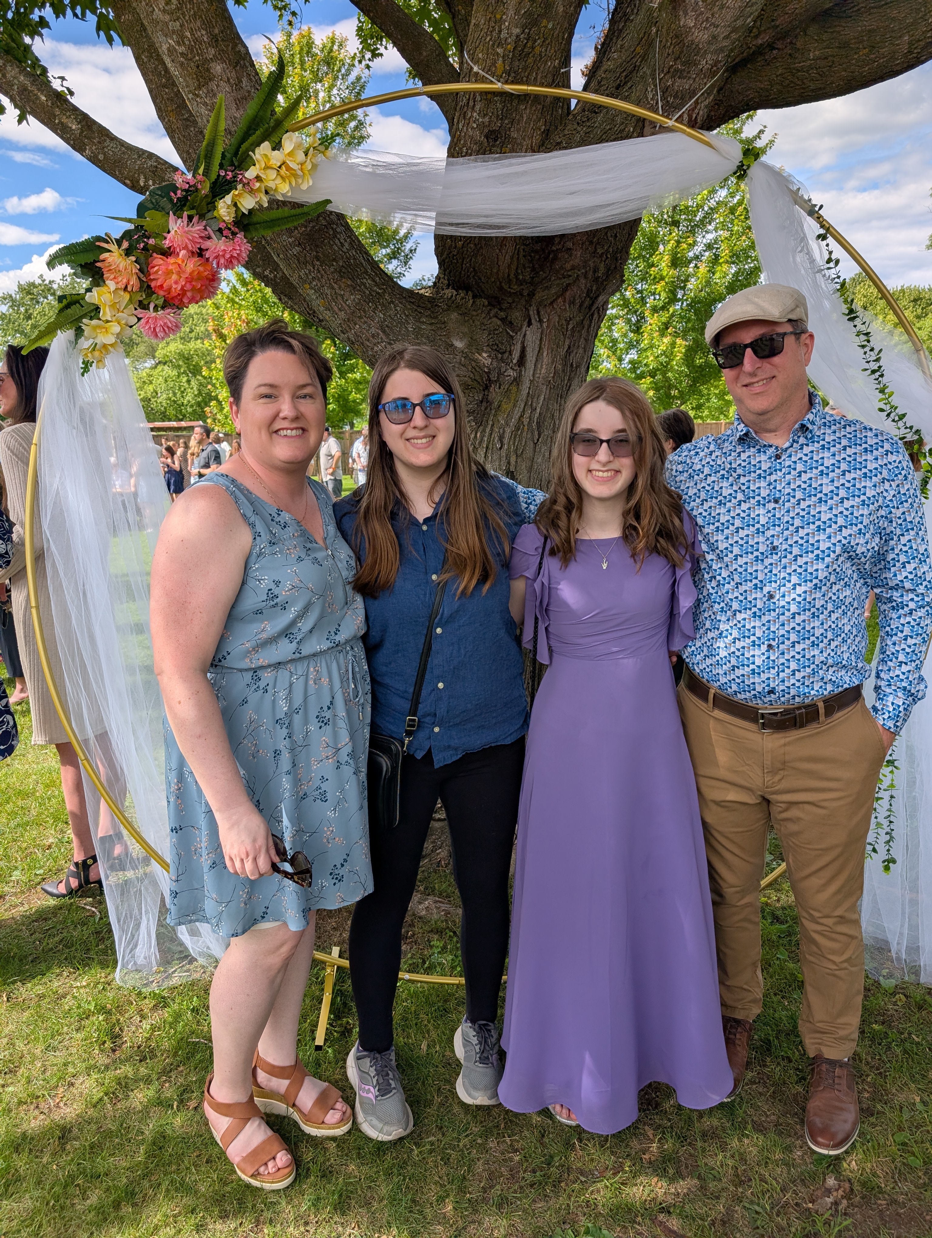 The Thornton family at Natalie's grad garden party