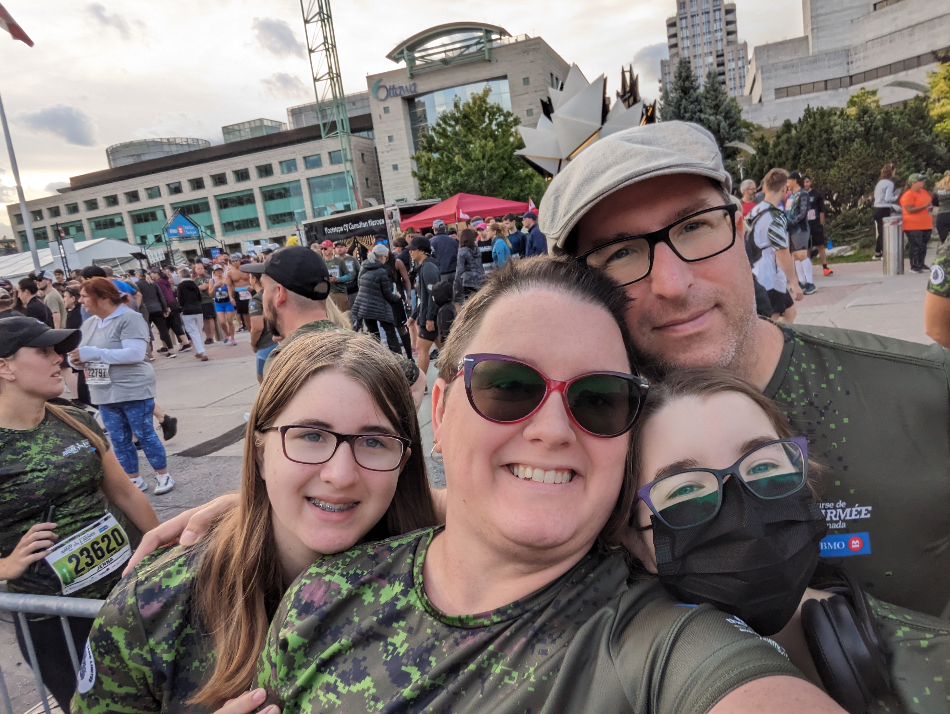 The Thornton family at the Ottawa Army Run