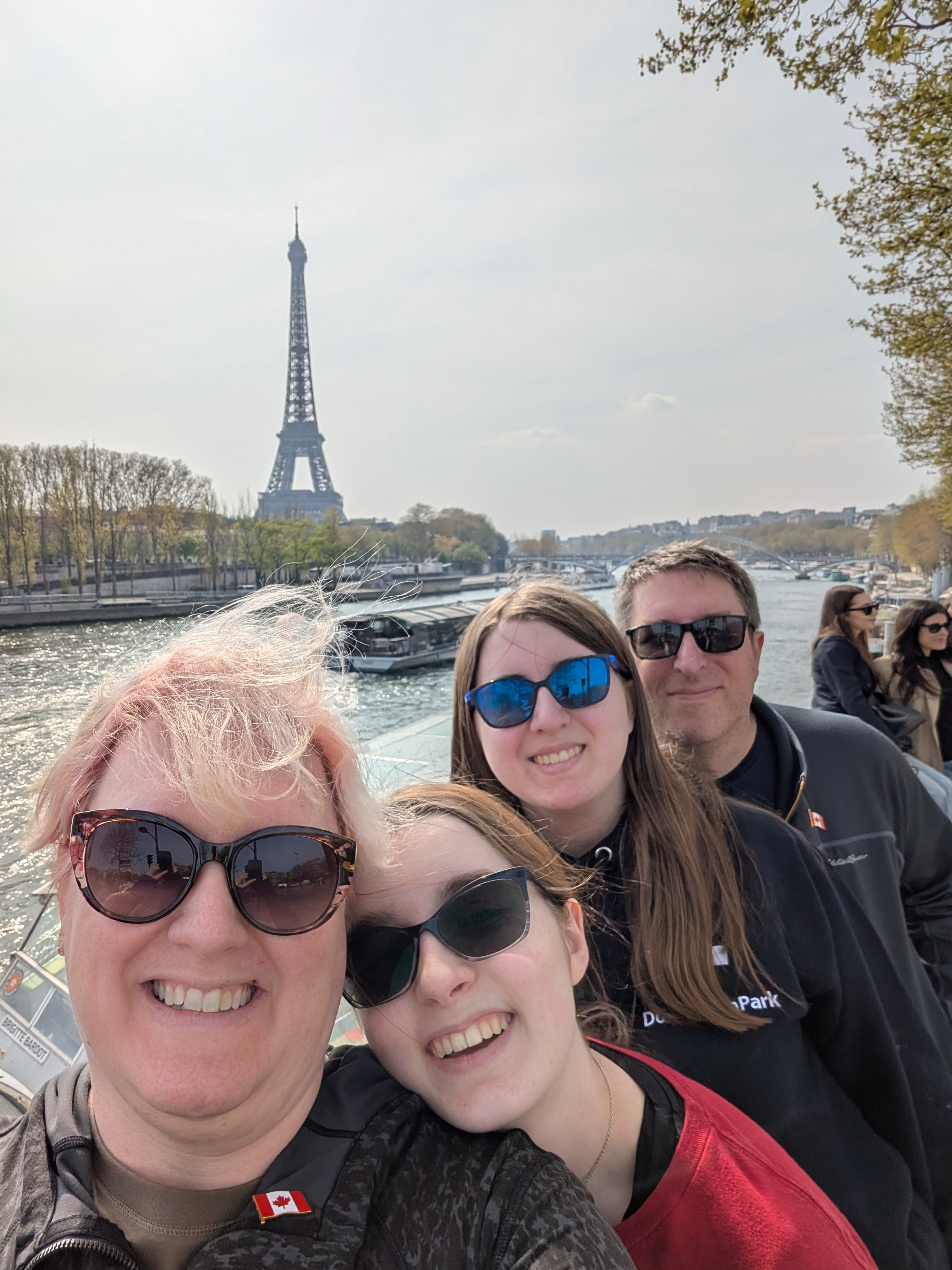 The Thornton family in front of the Eiffel Tower, Paris