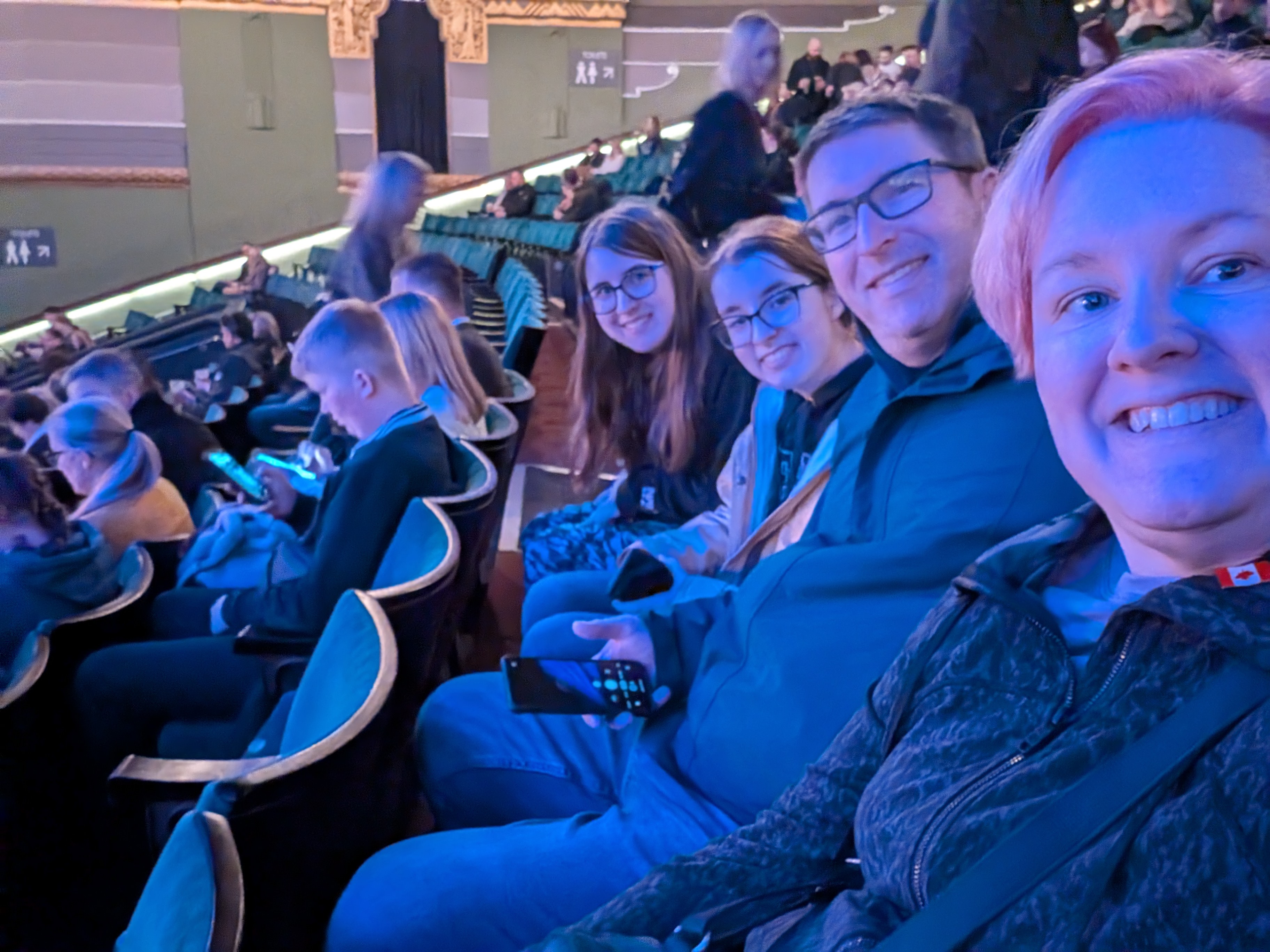 The Thornton family at the Greg Davies show