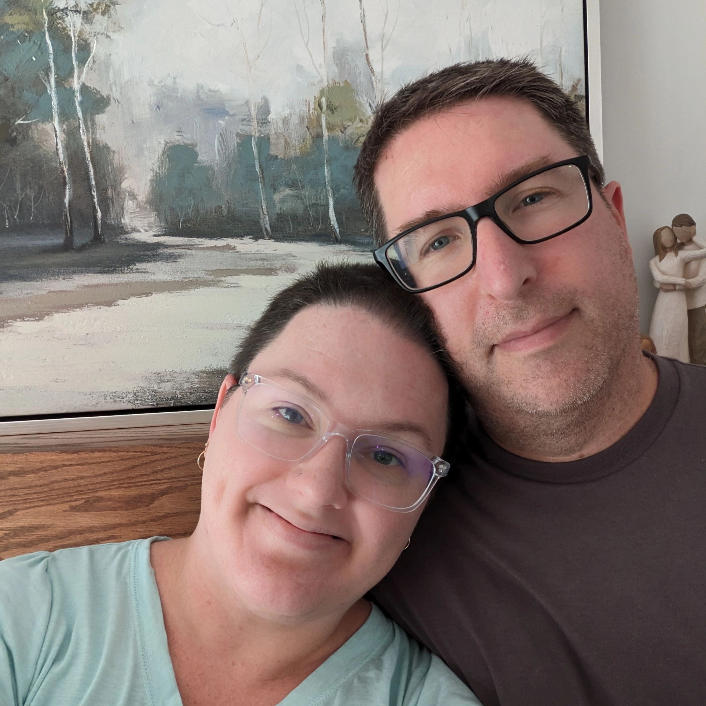 Rob and Jennifer Thornton at home