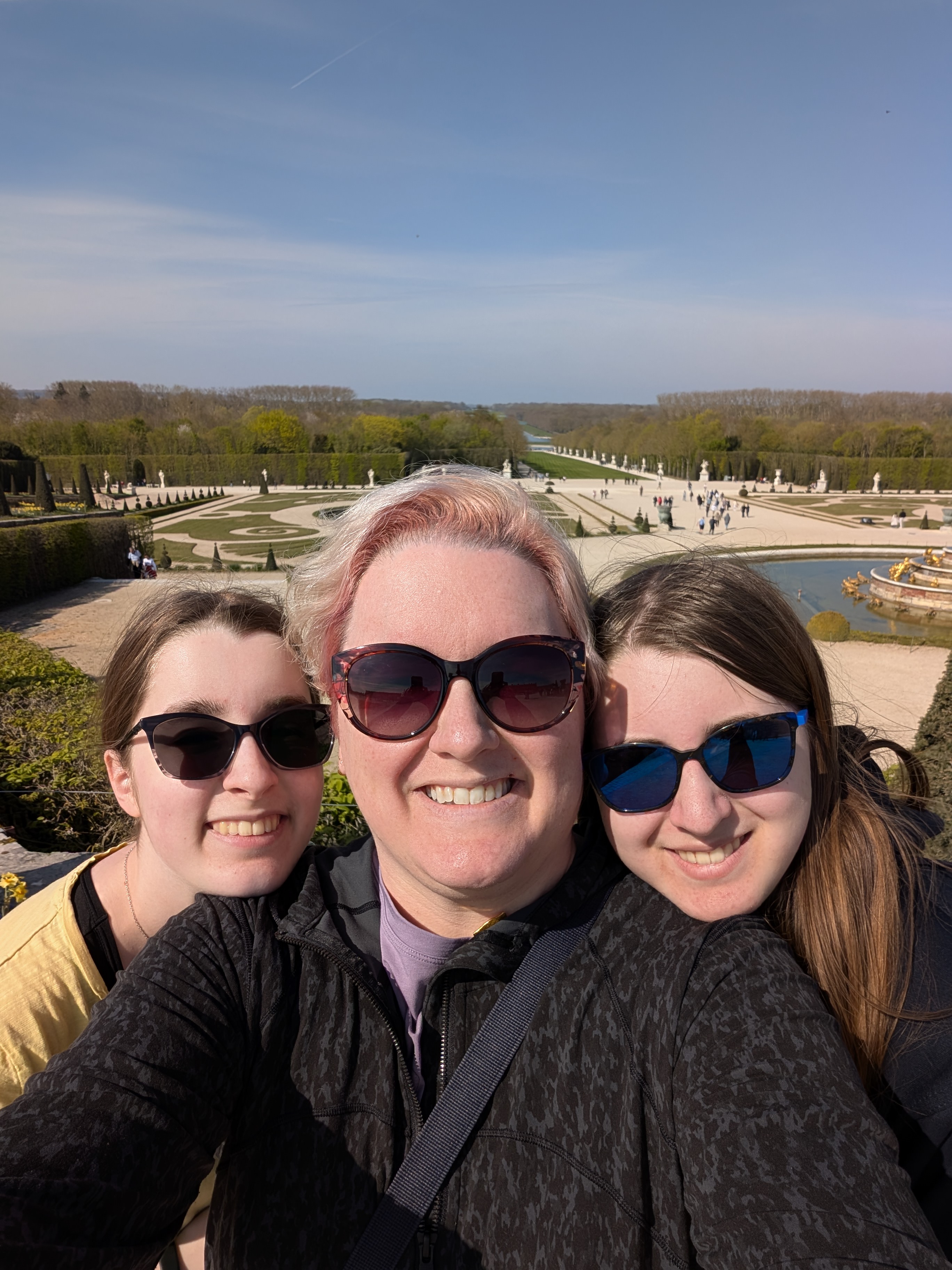Jennifer, Kaitlyn, and Natalie at the Palace of Versailles